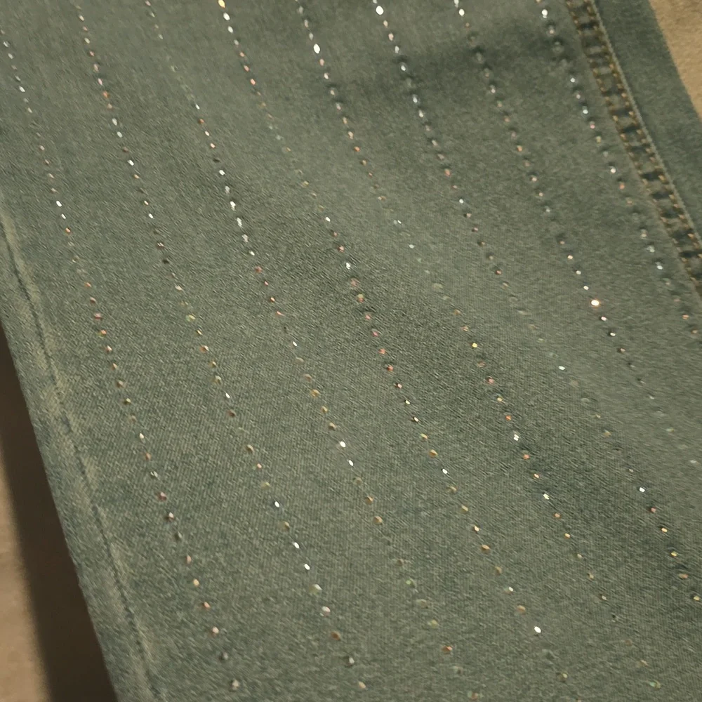 Almost Famous Sparkling Blue Flare Jeans - Picture 4 of 12